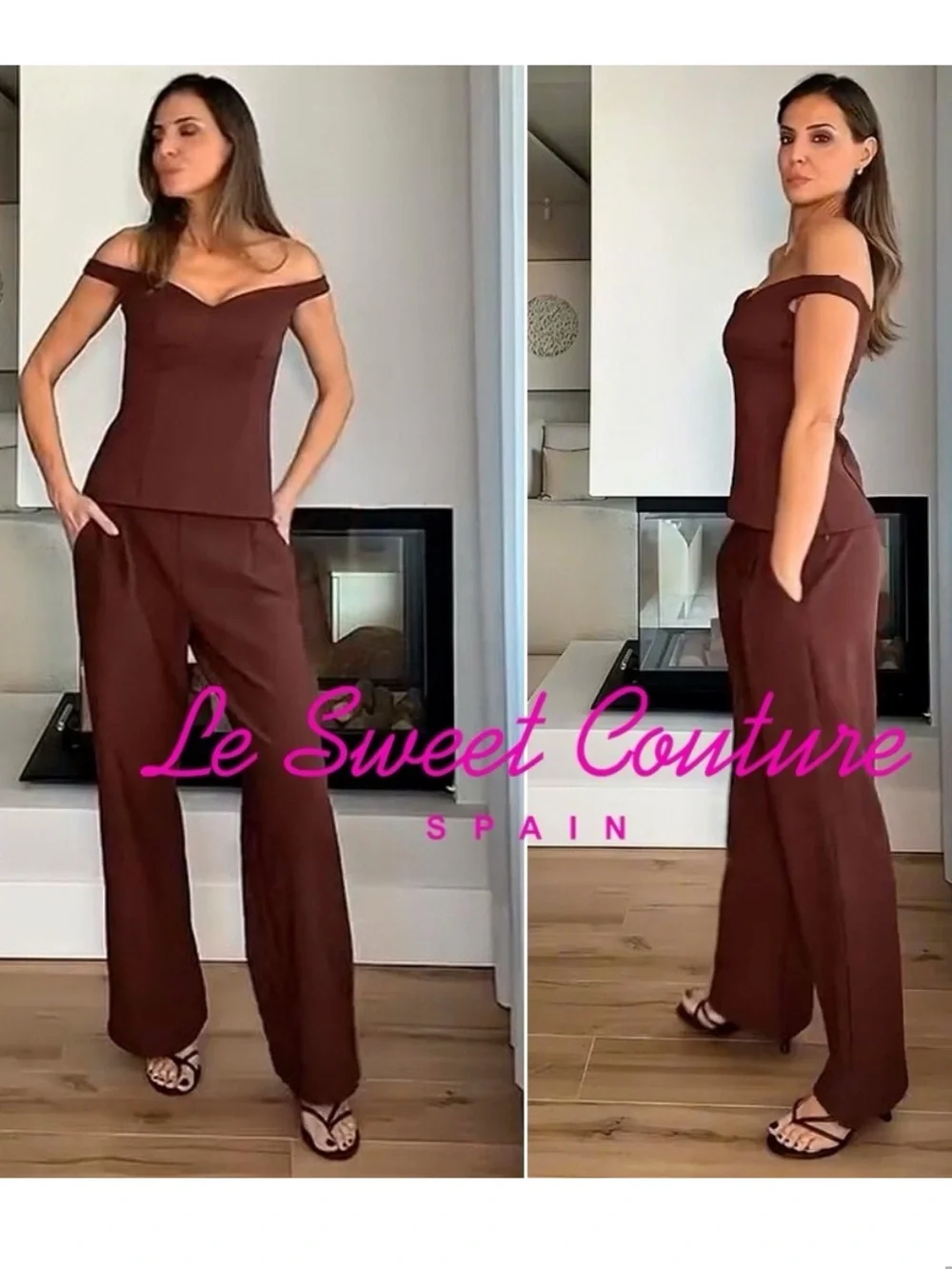 Zara NWT brown off shoulder top ONLY